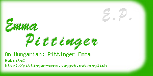 emma pittinger business card